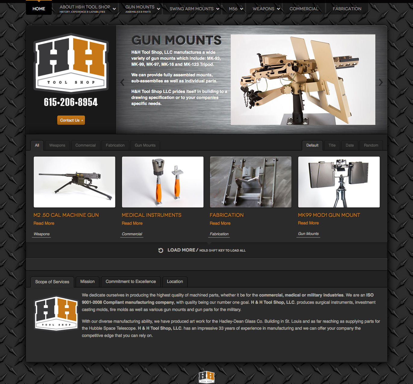 HH Tool Shop Website Design